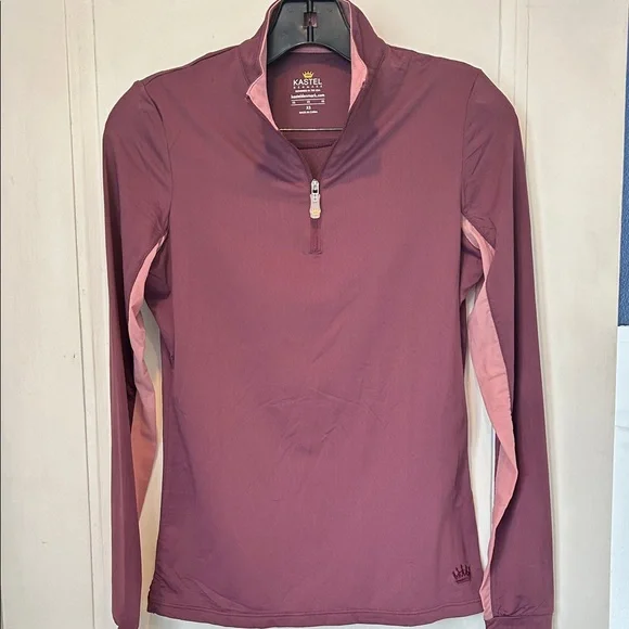 Katsel Women's Long Sleeve Sunshirt - Burgundy and Pink - Picture 1 of 5